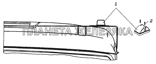 53229-3738002-85 Установка габаритных фонарей КамАЗ-6460 (Евро 3, 4) 53229-3738002-85 Установка габаритных фонарей КамАЗ-6460 (Евро 3, 4)