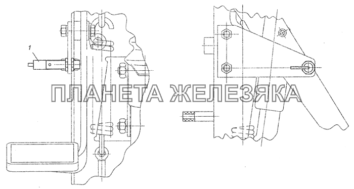 4308-4011037 Установка датчика педали сцепления КамАЗ-6460 (Евро 3, 4)