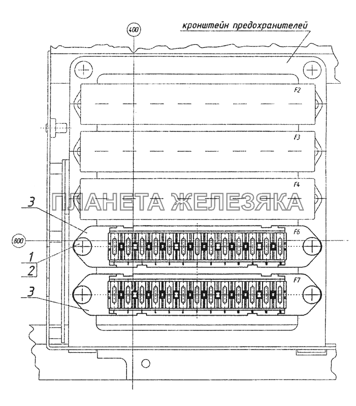 65115-4012001 Установка предохранителей КамАЗ-6460 (Евро 3, 4)