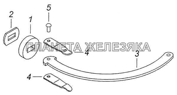 5320-6106083 Ограничитель двери КамАЗ-6460 (Евро 3, 4)