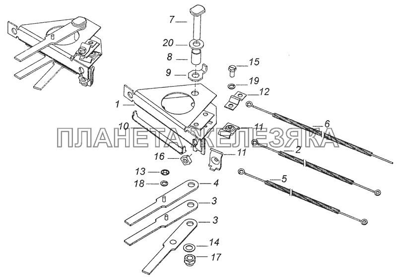 5320-8109020-10 Привод управления отоплением КамАЗ-6460 (Евро 3, 4)