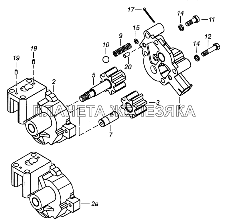 740.11-1011014-02 Насос масляный КамАЗ-6460 (Евро 3, 4)