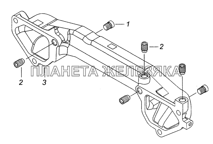 7406.1115045-40 Патрубок объединительный КамАЗ-6460 (Евро 3, 4)