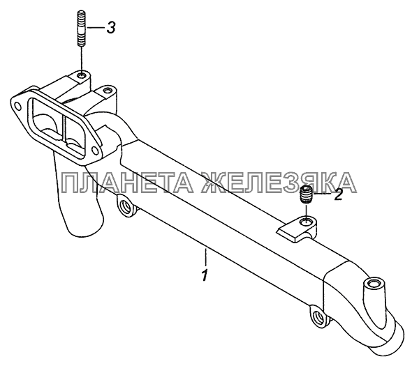 7406.1115110-20 Тройник КамАЗ-6460 (Евро 3, 4)