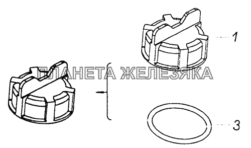 6520-1311100 Крышка наливной горловины КамАЗ-6460 (Евро 4)