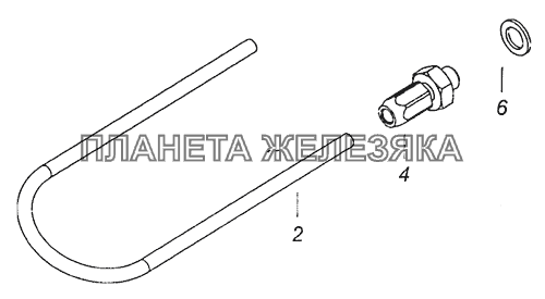 5490-1600300 Установка трубки вентиляции КамАЗ-6460 (Евро 4)