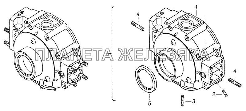 740.63-1002260 Крышка блока цилиндров передняя КамАЗ-6460 (Евро 4)