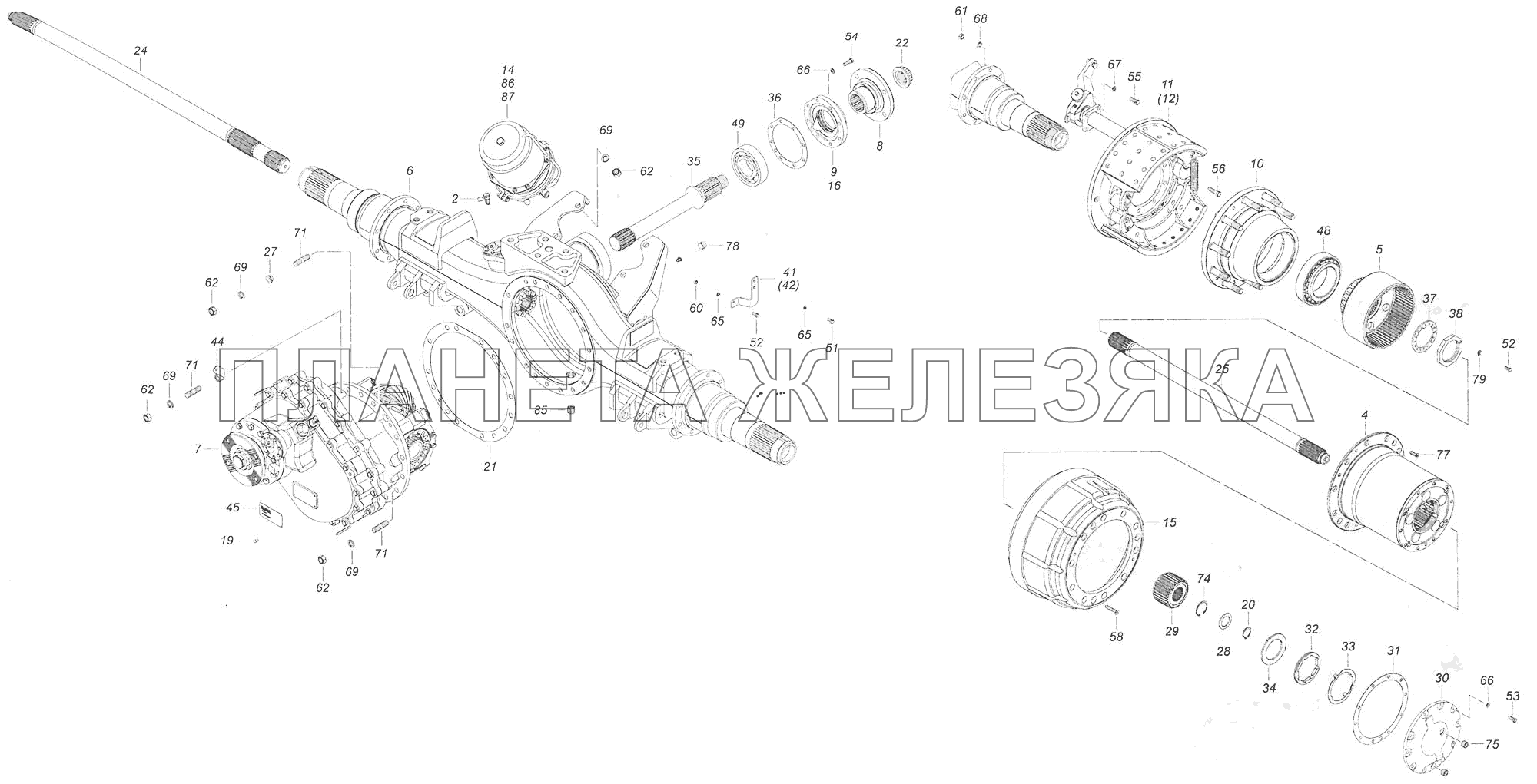 6460-2500011-10 Мост средний КамАЗ-6460 (Евро 4)