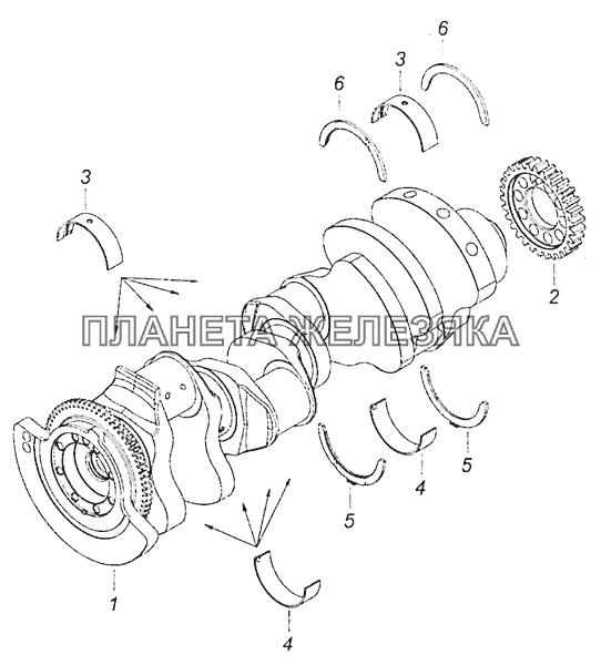 740.50-1005007 Установка коленчатого вала КамАЗ-6460 (Евро 4)