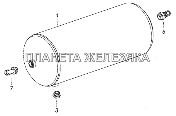 6460-3513010-02 Ресивер с фитингами КамАЗ-6460 (Евро 4)