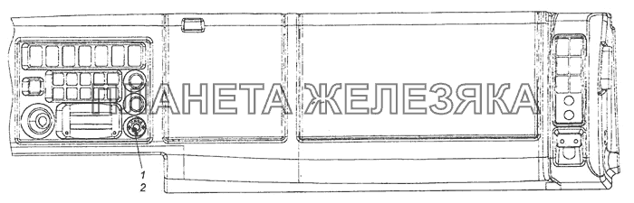 65115-3700014 Установка кнопки управления АЦС КамАЗ-6460 (Евро 4)