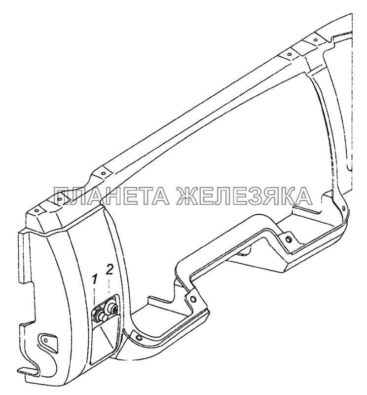 5308-3710004 Установка выключателя аккумуляторной батареи КамАЗ-6460 (Евро 4)