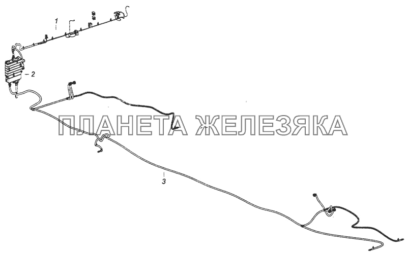 6460-4000012-11 АБС. Расположение на автомобиле КамАЗ-6460 (Евро 4)