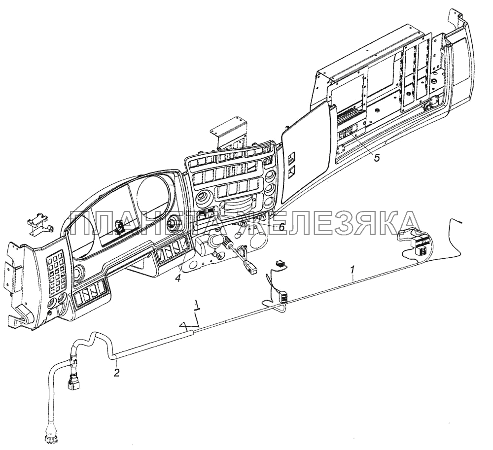 43253-4000120-10 АБС. Расположение на панели приборов КамАЗ-6460 (Евро 4)