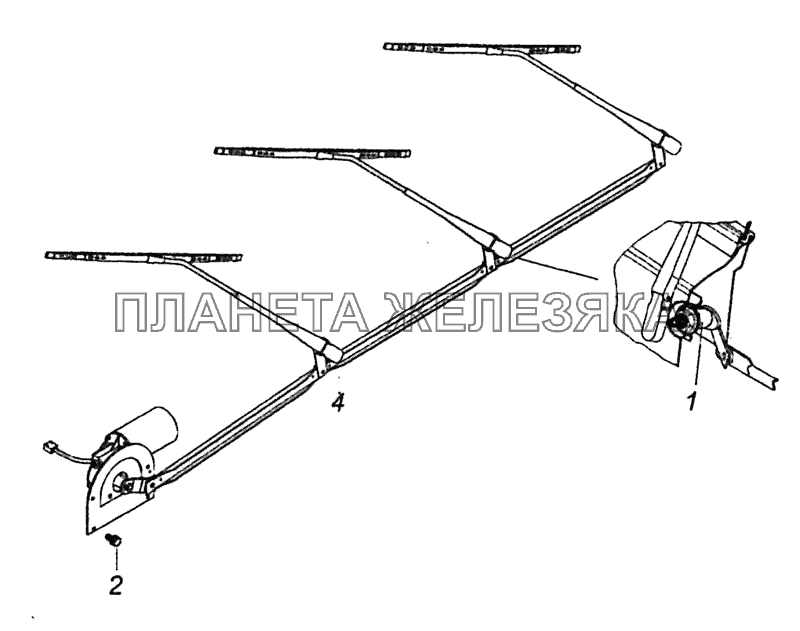 6520-5205001 Установка стеклоочистителя КамАЗ-6460 (Евро 4)