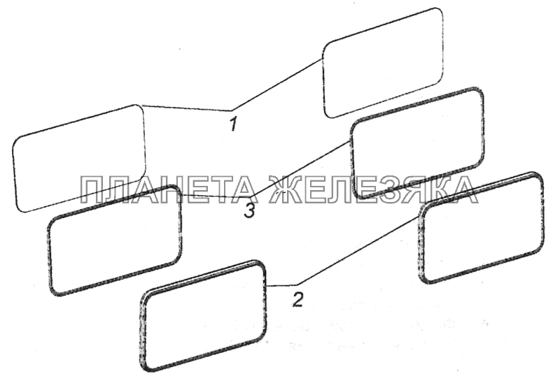 65115-5603005 Установка стекол окна задка КамАЗ-6460 (Евро 4)