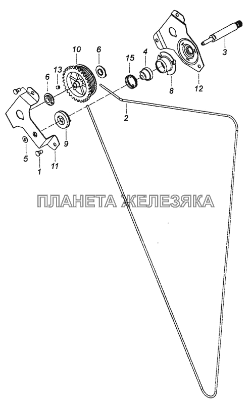 65115-6104030 Механизм стеклоподъемника двери КамАЗ-6460 (Евро 4)