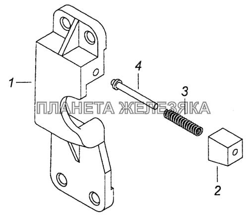 5320-6105035-10 Фиксатор замка левый КамАЗ-6460 (Евро 4)