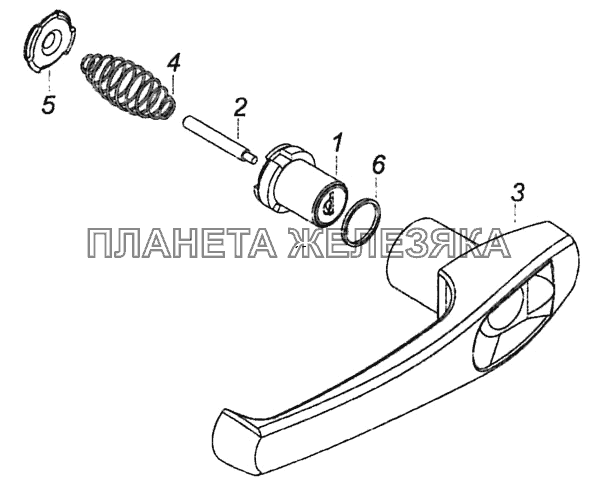 5320-6105150 Ручка двери наружная КамАЗ-6460 (Евро 4)