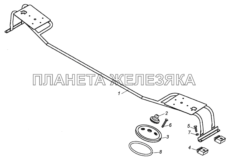 53229-8212410 Установка проблесковых маяков КамАЗ-6460 (Евро 4)