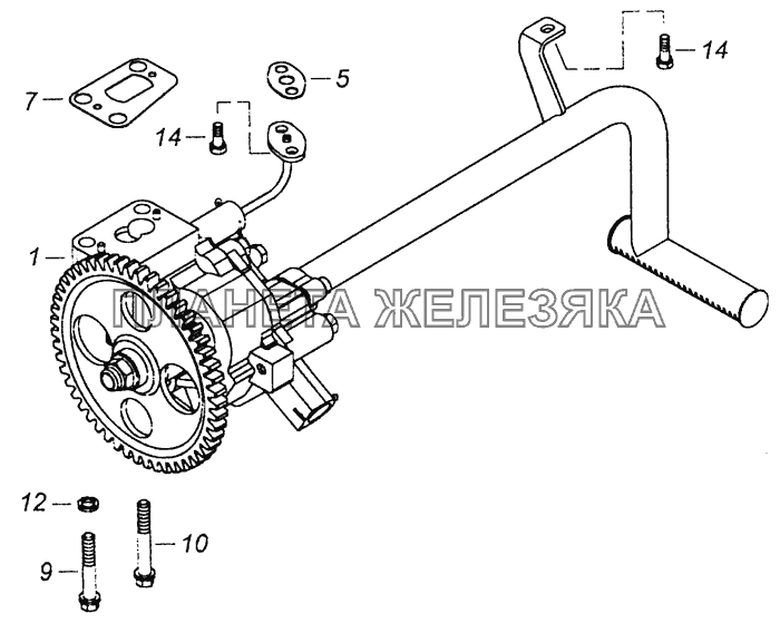 740.60-1011001 Установка масляного насоса КамАЗ-6460 (Евро 4)