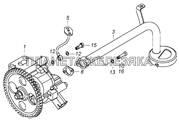 740.60-1011005 Насос масляный с маслозаборником КамАЗ-6460 (Евро 4)