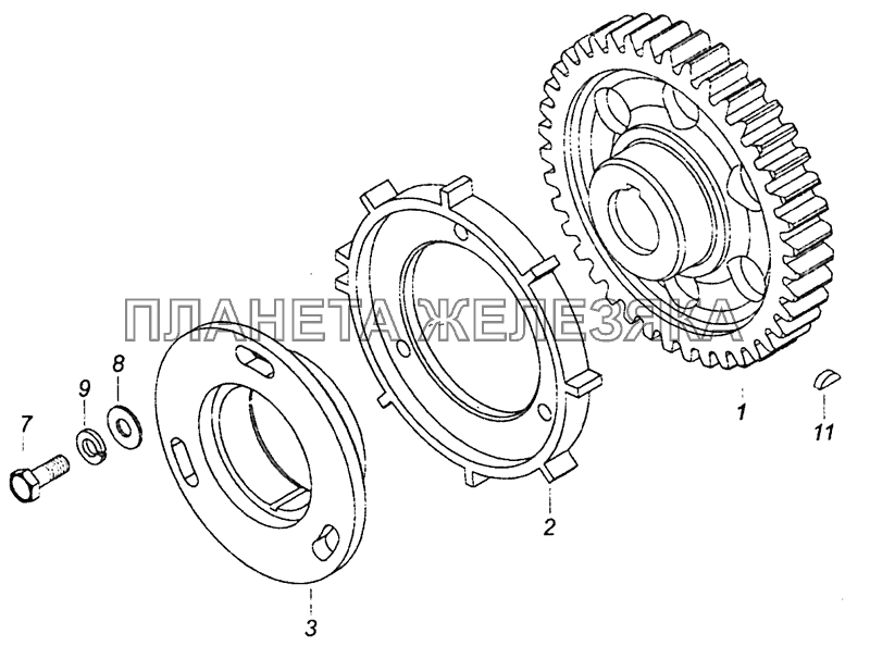 740.90-1111040-10 Колесо редуктора привода ТНВД в сборе КамАЗ-6460 (Евро 4)