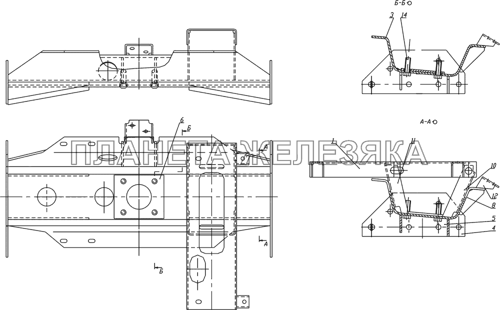 65111-8601065СБ Поперечина №1 КамАЗ-65111