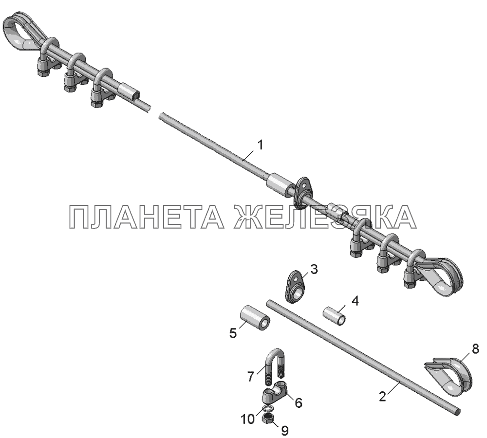 65111-8510220СБ Трос КамАЗ-65111 65111-8510220СБ Трос КамАЗ-65111
