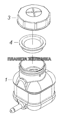 5320-1602560 Бачок главного цилиндра привода сцепления КамАЗ-65111 (Евро 4)