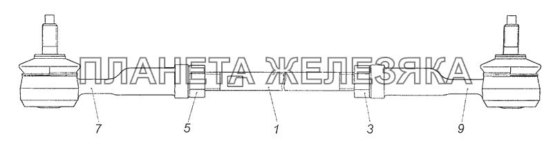 154.1703520 Тяга реактивная в сборе КамАЗ-65111 (Евро 4)