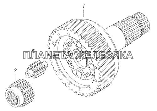 65111-1802155-10 Обойма дифференциала раздаточной коробки КамАЗ-65111 (Евро 4)