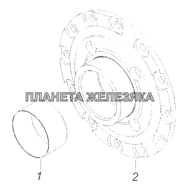 65111-1802168 Ступица шестерни низшей передачи с втулкой КамАЗ-65111 (Евро 4)