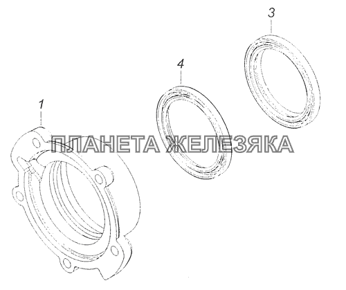 65111-1802212-10 Крышка заднего подшипника привода заднего моста КамАЗ-65111 (Евро 4)