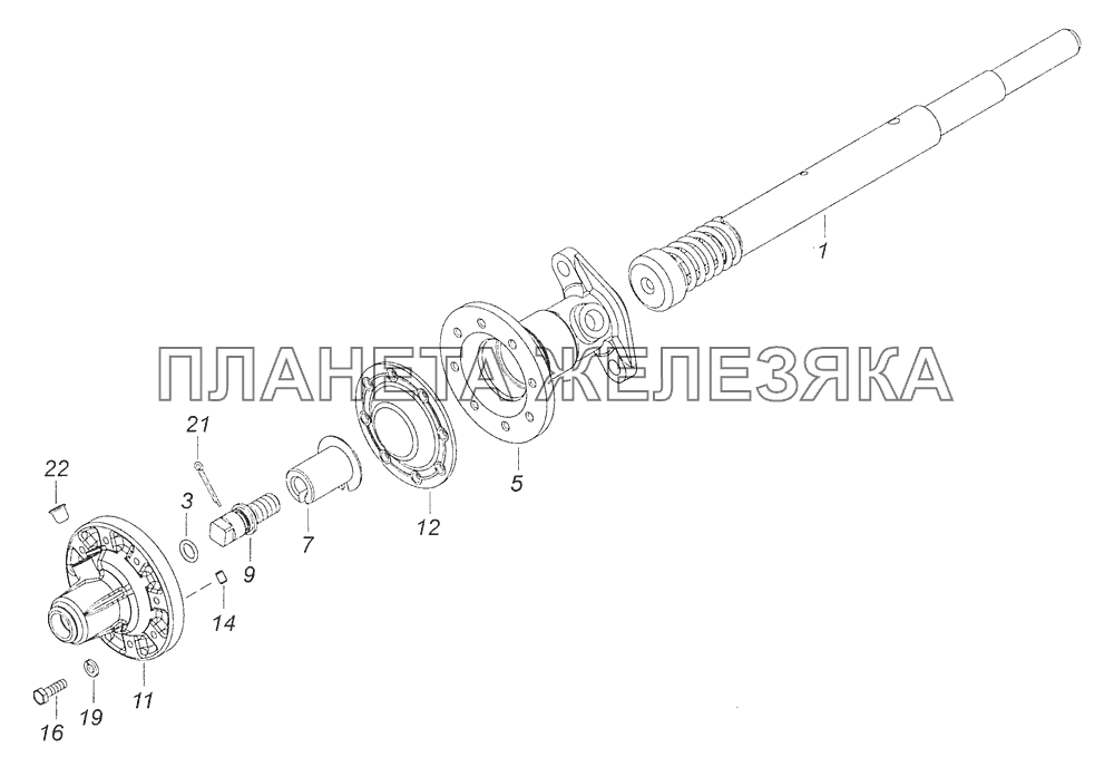 65111-1803010 Механизм включения низшей передачи КамАЗ-65111 (Евро 4)