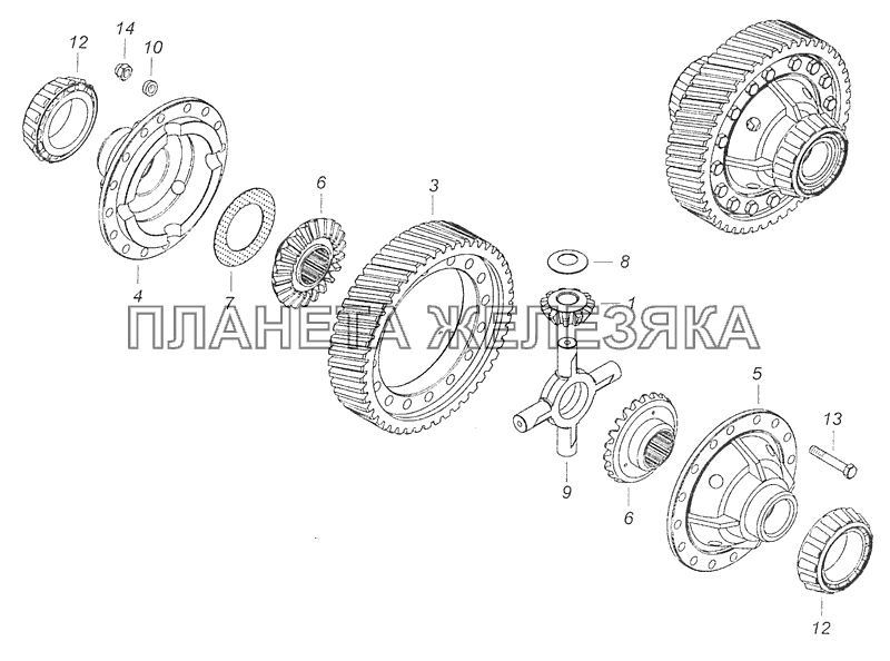 65111-2303010-50 Дифференциал переднего моста КамАЗ-65111 (Евро 4)