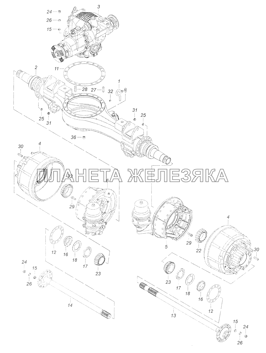 65111-2500067-60 Мост средний КамАЗ-65111 (Евро 4) 65111-2500067-60 Мост средний КамАЗ-65111 (Евро 4)