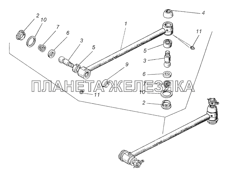 4310-3414010 Тяга сошки рулевого упраления КамАЗ-65111 (Евро 4)