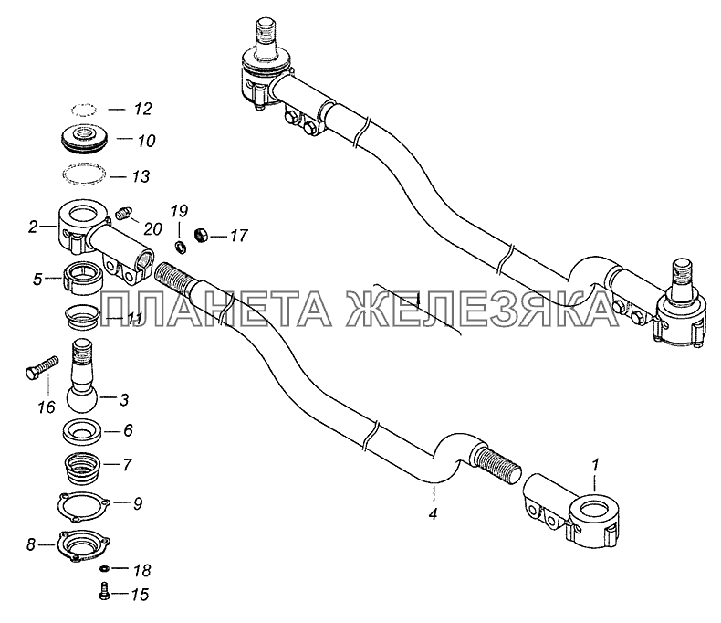 4310-3414052 Тяга рулевой трапеции КамАЗ-65111 (Евро 4)