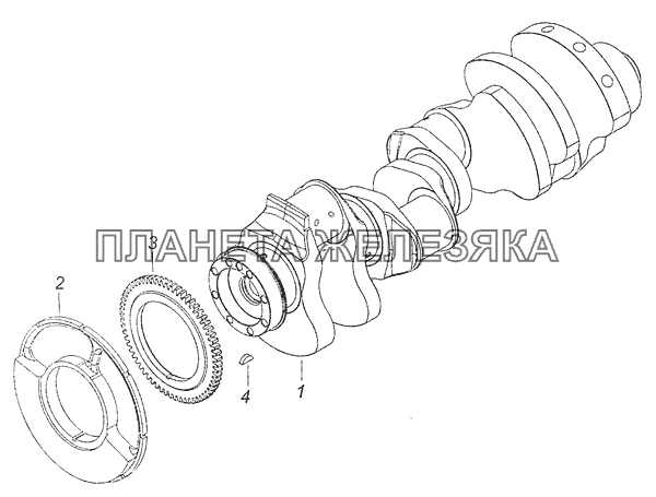 820.70-1005008 Вал коленчатый КамАЗ-65111 (Евро 4)