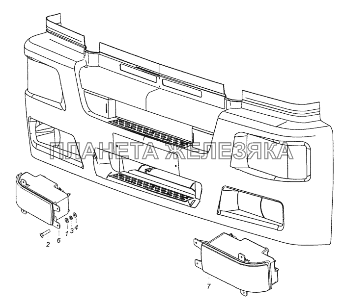 6520-3711001-10 Установка блок-фар КамАЗ-65111 (Евро 4)