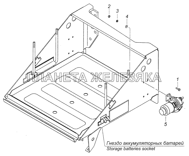 4310-3737001-01 Установка малогабаритного выключателя массы КамАЗ-65111 (Евро 4)