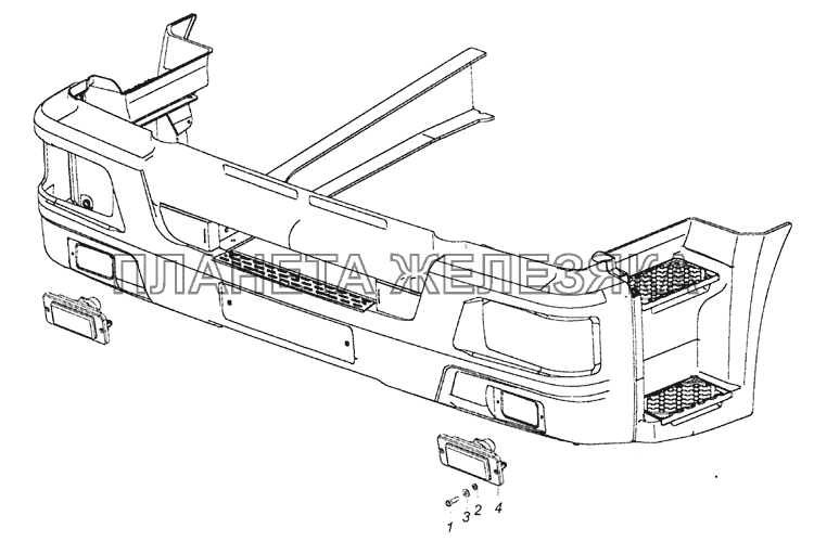 65117-3743001 Установка противотуманных фар КамАЗ-65111 (Евро 4)