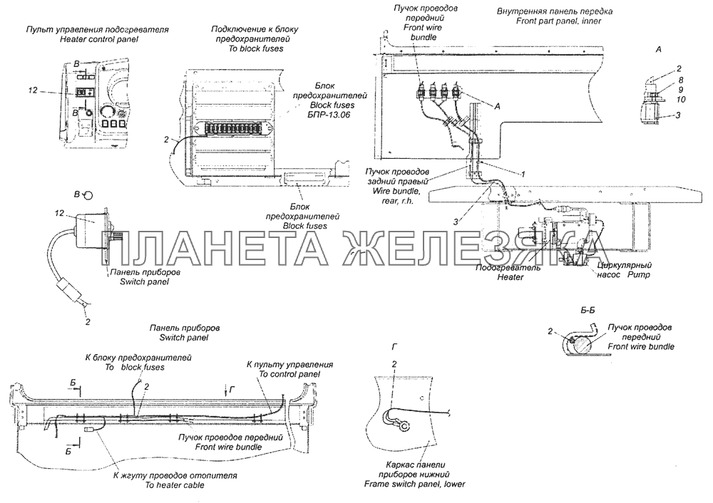5308-3741001 Установка электрооборудования подогревателя КамАЗ-65111 (Евро 4) 5308-3741001 Установка электрооборудования подогревателя КамАЗ-65111 (Евро 4)