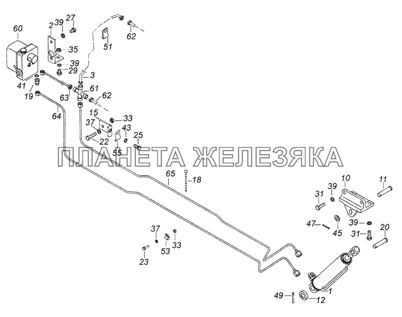 65111-5000079-10 Установка механизма опрокидывания кабины КамАЗ-65111 (Евро 4) 65111-5000079-10 Установка механизма опрокидывания кабины КамАЗ-65111 (Евро 4)