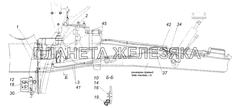 65115-5004079-70 Установка насоса и трубопроводов КамАЗ-65111 (Евро 4)