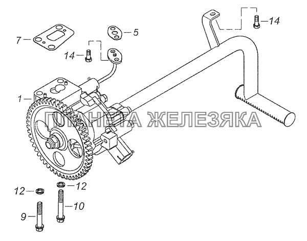 740.60-1011001-10 Установка маслянного насоса КамАЗ-65111 (Евро 4)