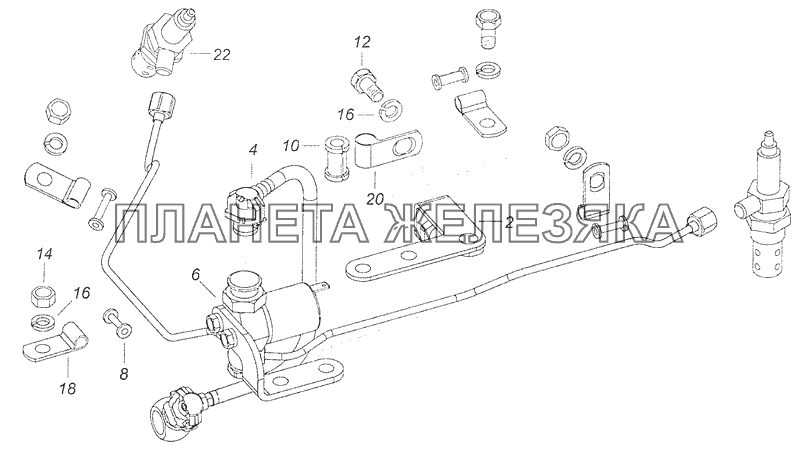 740.70-1022800 Установка магнитного клапана КамАЗ-65111 (Евро 4)