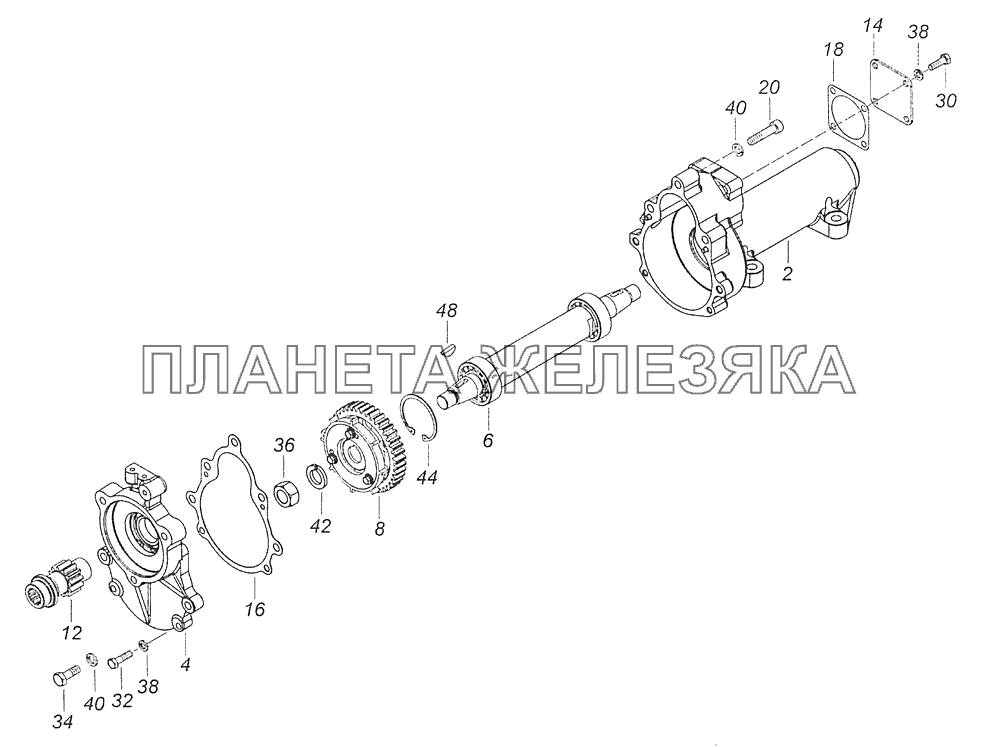 740.90-1111005-10 Редуктор привода ТНВД КамАЗ-65111 (Евро 4)