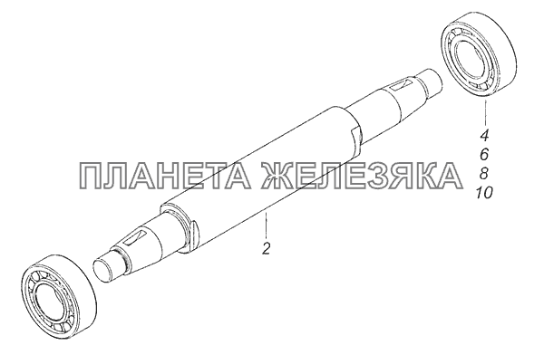 740.90-1111030-10 Вал редуктора привода ТНВД КамАЗ-65111 (Евро 4)